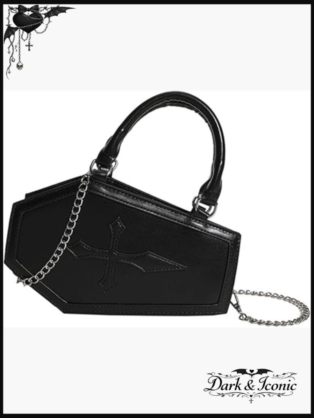 Coffin Crossbody Bag Gothic Handbag Novelty Halloween Bag Purse Women